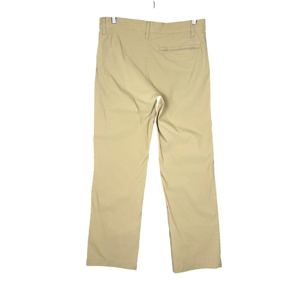 Eddie Bauer Mens Golf Pants Khaki 32x30 Hiking Outdoor Performance Stretch‎ Tan